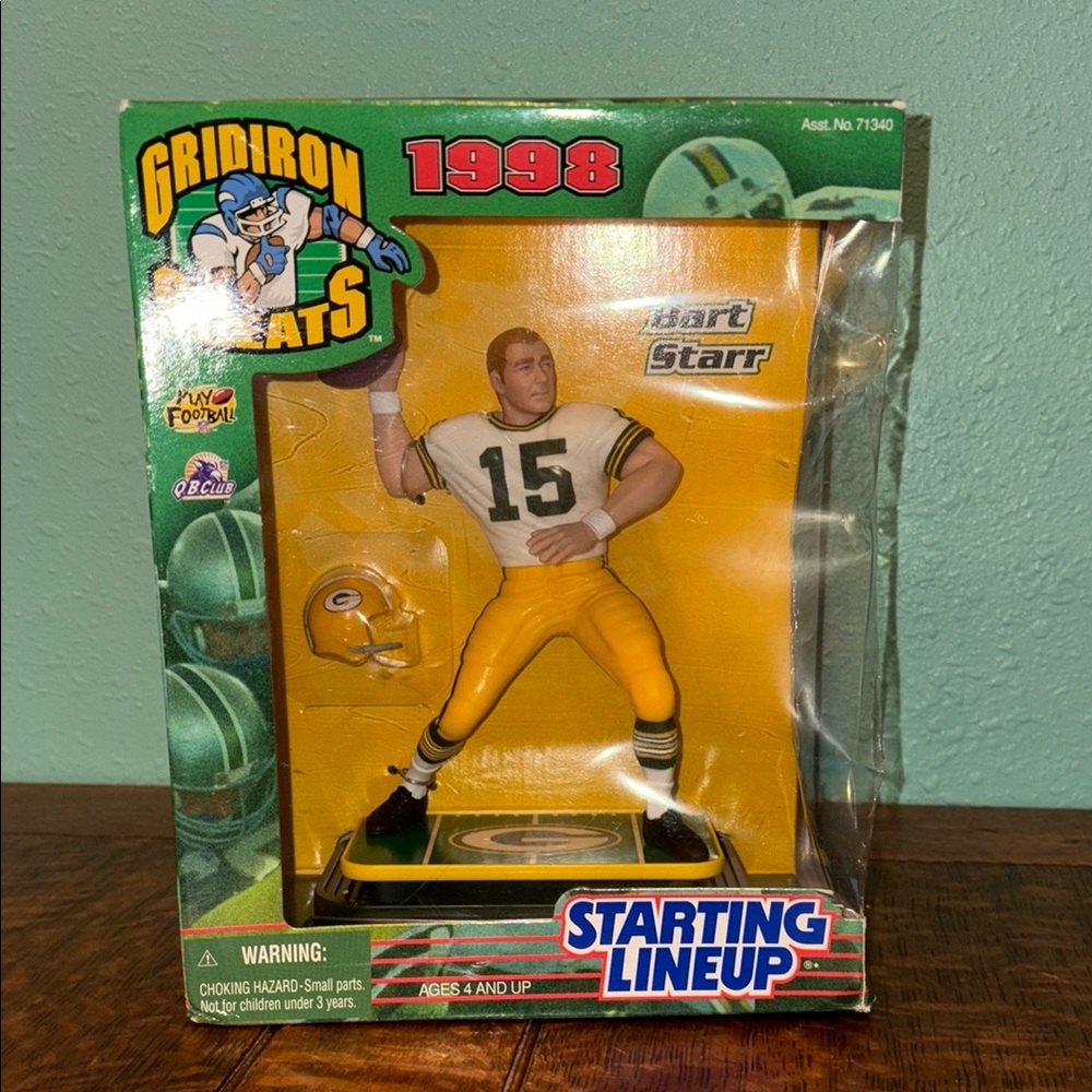 Gridiron Greats Starting Lineup Bart Starr Figure.  New in box.  From 1998.